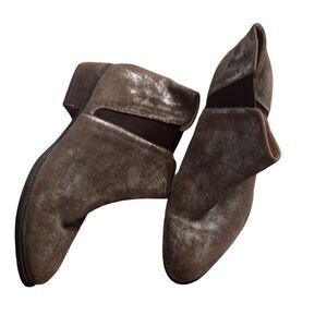 Seychelles metallic silver brushed brown booties